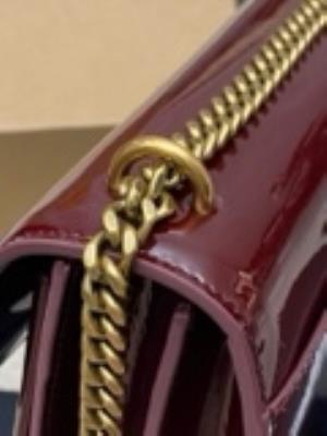 wholesale quality ysl sunset 22cm maroon patent leather